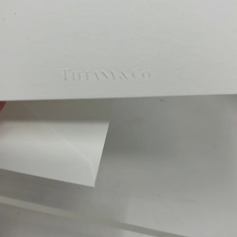 Lot of 10 Tiffany & Co Stationary Note Cards w Envelopes 3.5” x 2.5”